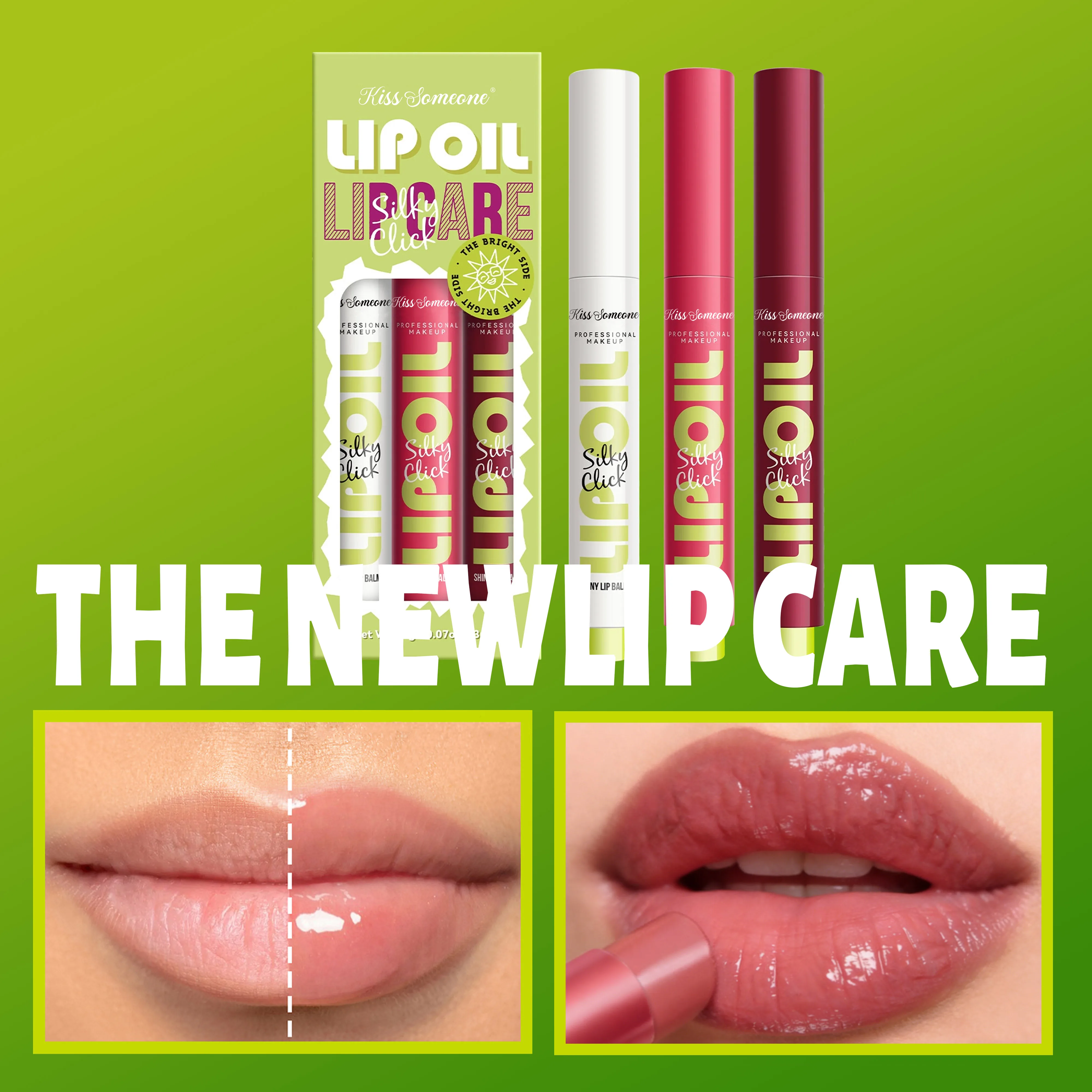 Set di rossetti press-on, lucidalabbra solido, lucidalabbra effetto specchio, smalto labbra, rossetto rosso, olio labbra. Farà le tue labbra molto idratate. Vale.