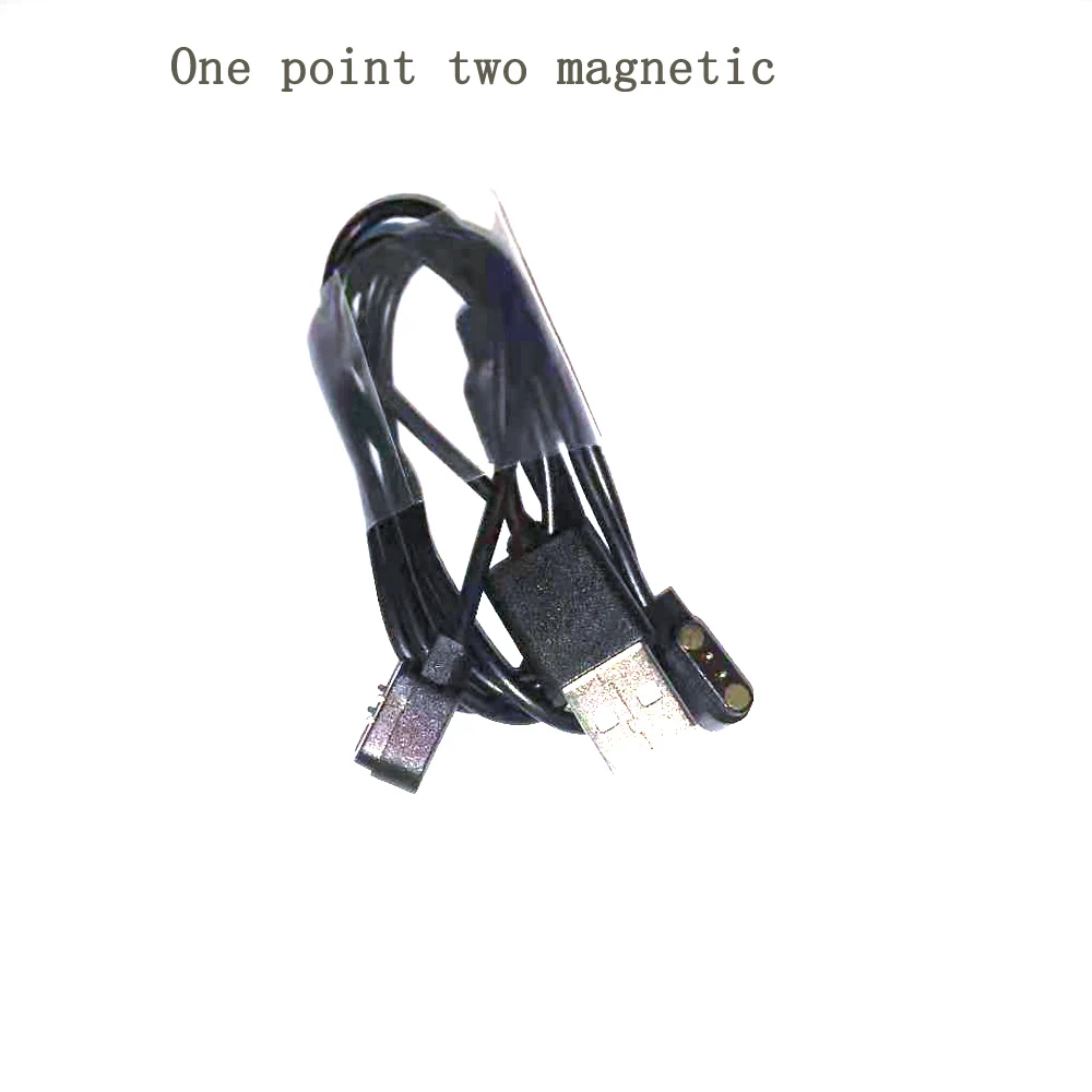 1pcs USB DC Magnetic Charge Connector 2.54mm usb 1 to 2 pogo pin Magnetic Cable Male for Smart Watch GT88 G3 KW18 Y3 GT68