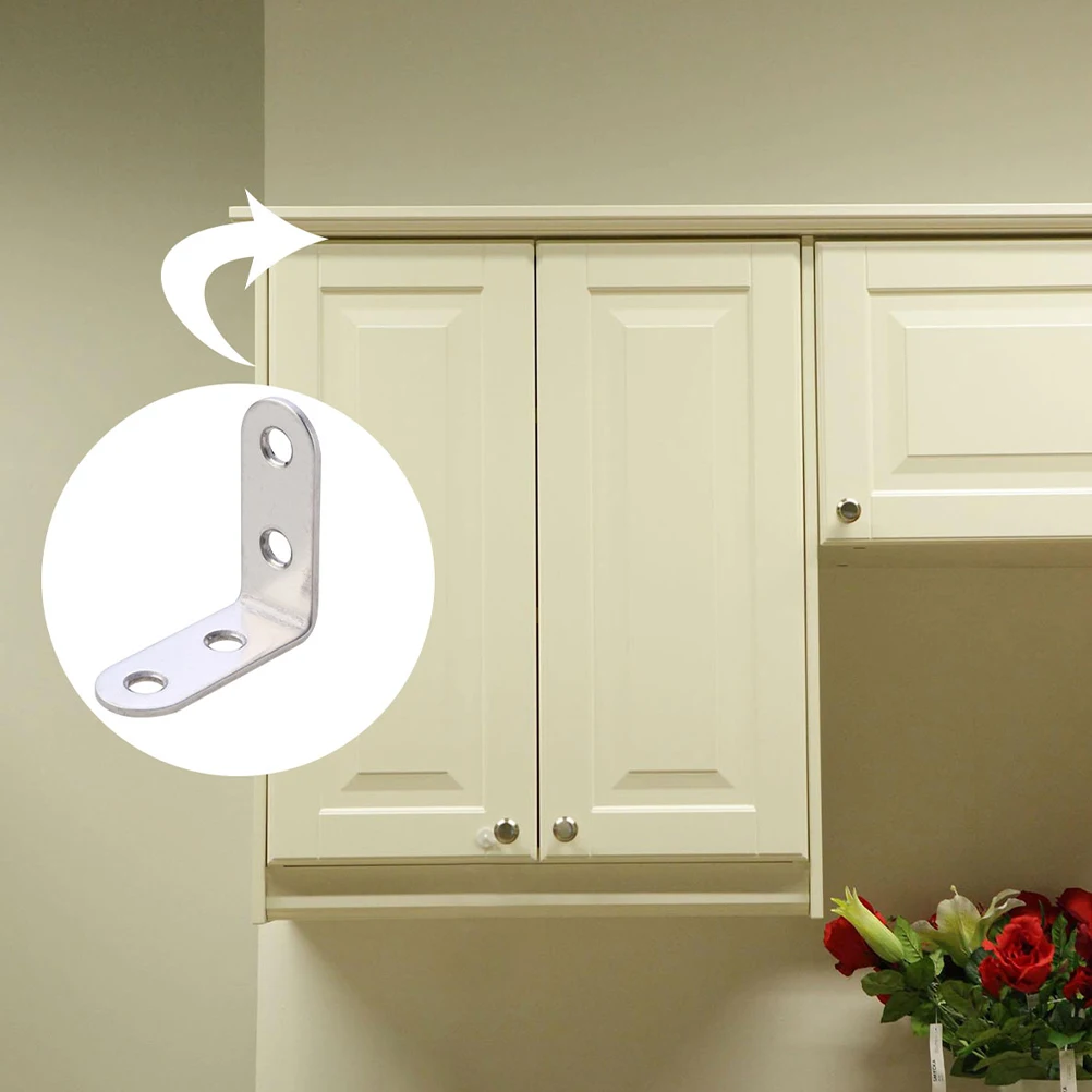 

Stainless Steel Corner Brackets L Shelf Braces for Wood Shelves Right Angle Small Bracket Hardware Accessories