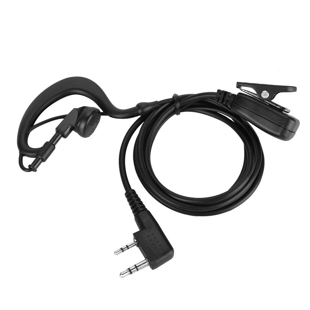 Black Single K head EAr hook Earphone Walkie Talkie Two Way Radio Headset