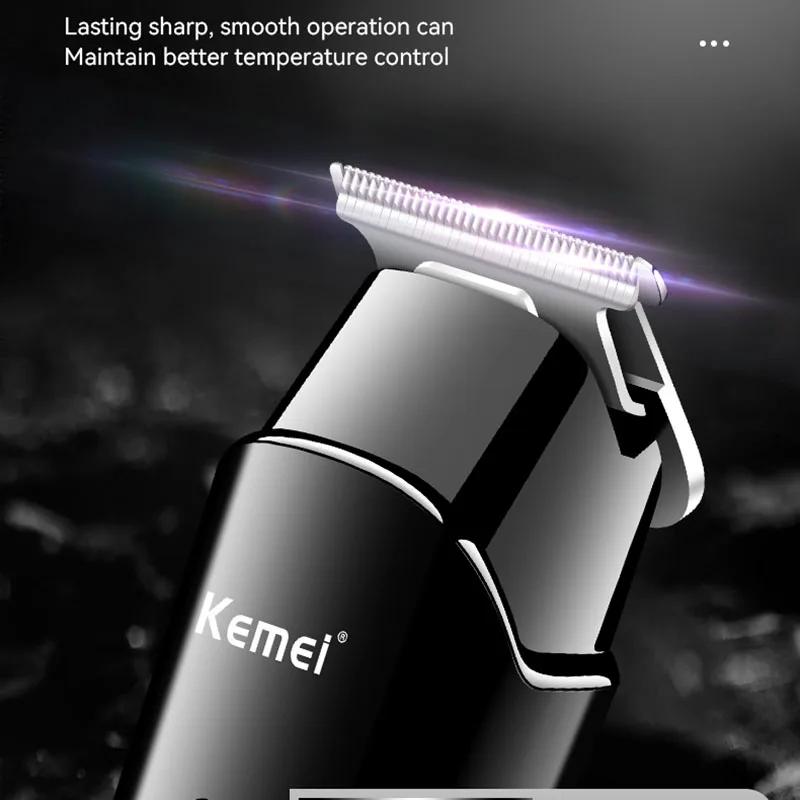 Kemei KM-1113 Electric Hair Clippers and Trimmers Man Professional Cordless Hair Cutting Machine Rechargeable USB Home Appliance