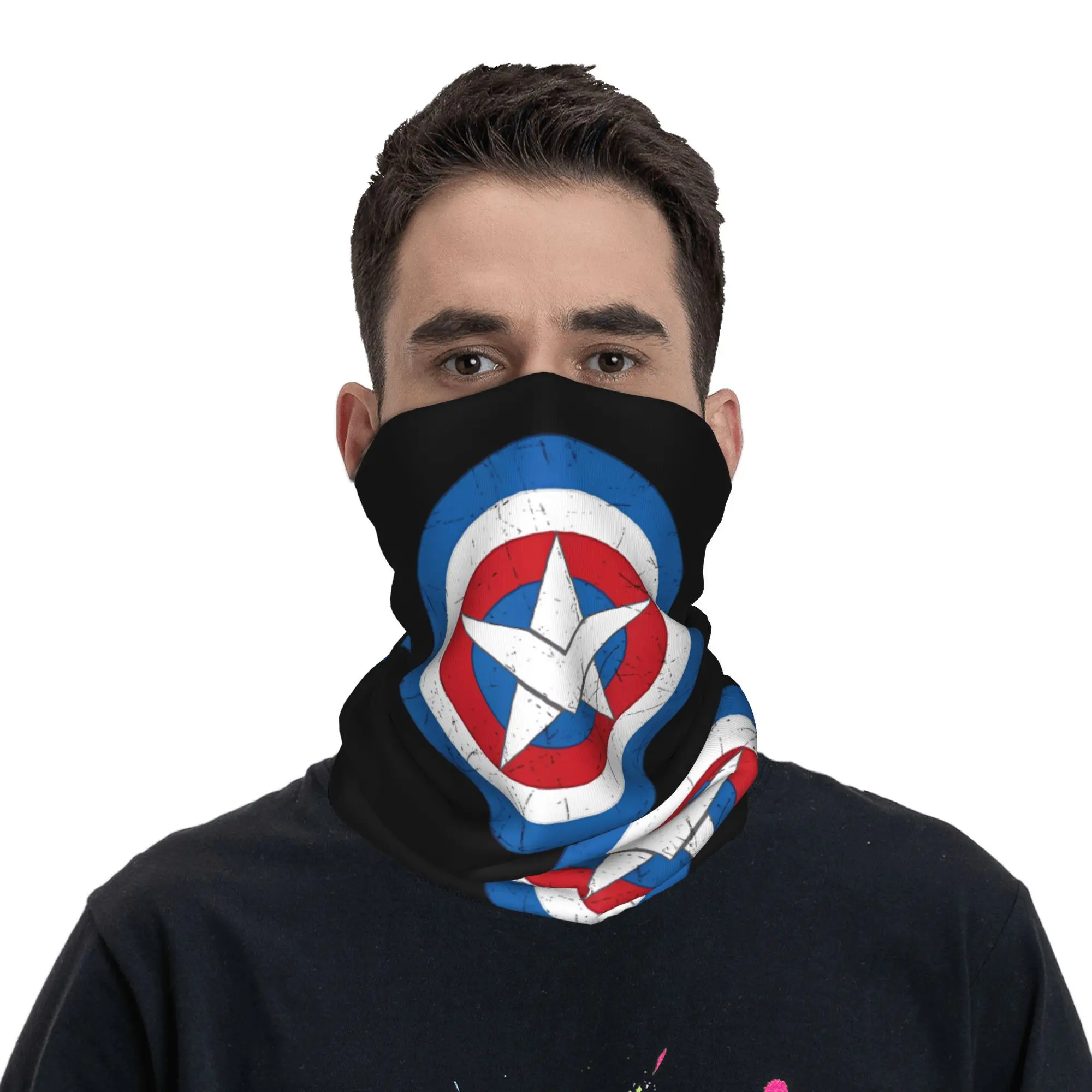 

Капитан Америка символ бандана модная панк-балаклава летняя охотничья рыбалка защита от ультрафиолета велосипедная маска мягкая велосипедная тактическая маска