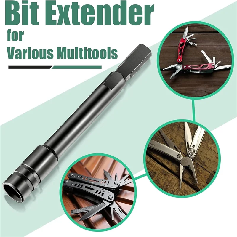 Accesorio adicional extensor de controlador TKOH-Bit para multiherramientas, adaptador de brocas hexagonales de 1/4 pulgadas para Leatherman,Surge,Wave Plus
