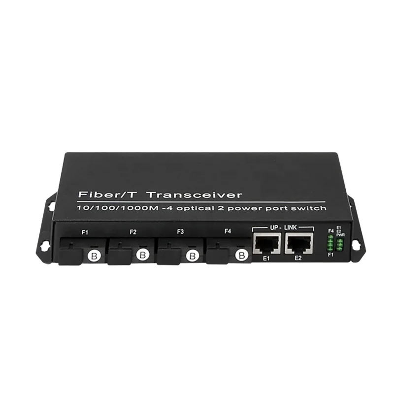 10/100M 4 Fiber Optic 2 Ethernet Network UTP Media Converter Switch OEM ODM