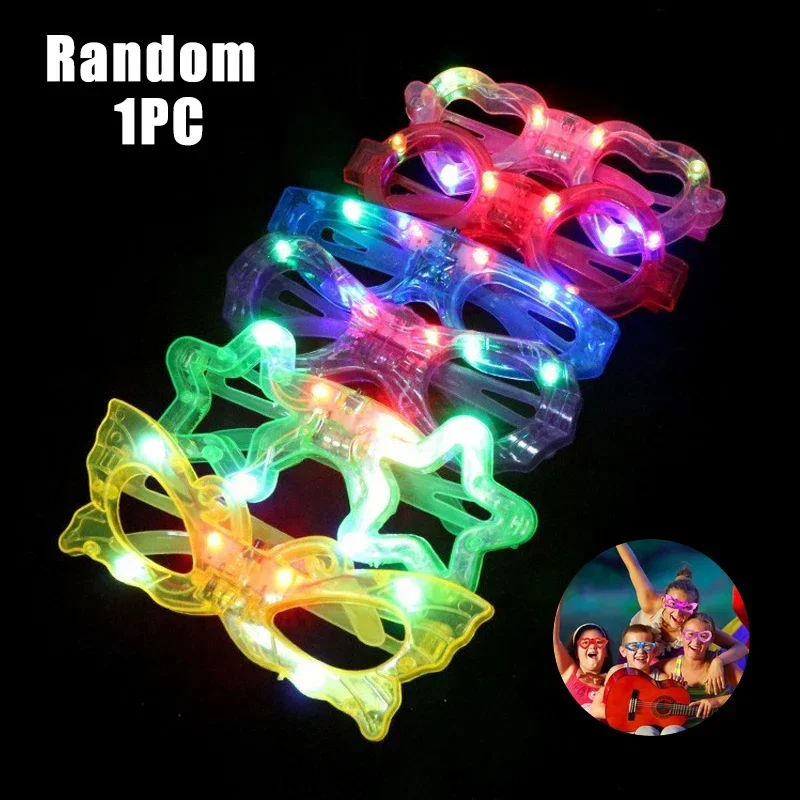 LED Party Glasses 6 Multicolor Lights Rave Gear for Clubs Music Festivals Flashing Eyewear Viral TikTok Bar Accessory image 3