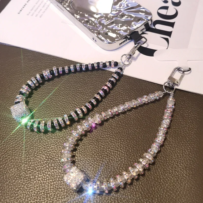 

Full Diamond Beaded Bracelet Mobile Phone Strap Women's Short Wristband Universal Anti-loss Mobile Phone Strap Strap Lanyard