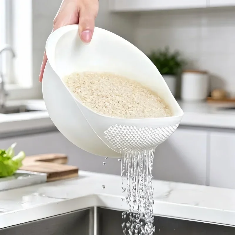 Rice Sieve Plastic Colander Kitchen Drain Basket Rice Strainer Fruit and Vegetable Drain Sieve Sink Drainage Kitchen Tools