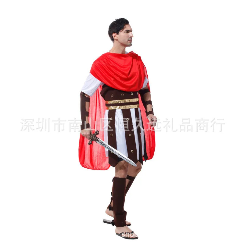 Halloween Costume Adult Roman Centurion Knight Sabda Warrior Clothes General Soldier Uniform Dance Drama Performance Clothing