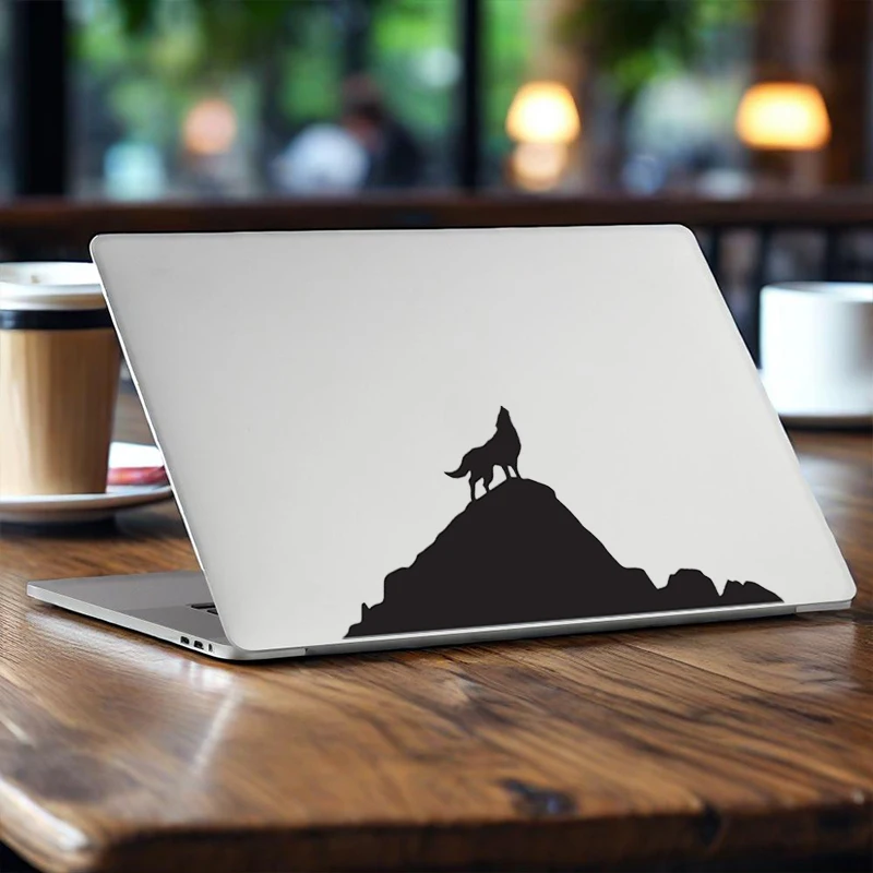 DéCalque Vinyle Howling Wolf Pour Macbook Air Retina Pro 13” 14” Peau Mac DéCoration Ordinateur Dell Xps Hp Envy Asus Gaming Acer Predator Surface Laptop Stickers Ordinateurs Portables DéCalques Vinyle Pour Pc Portable