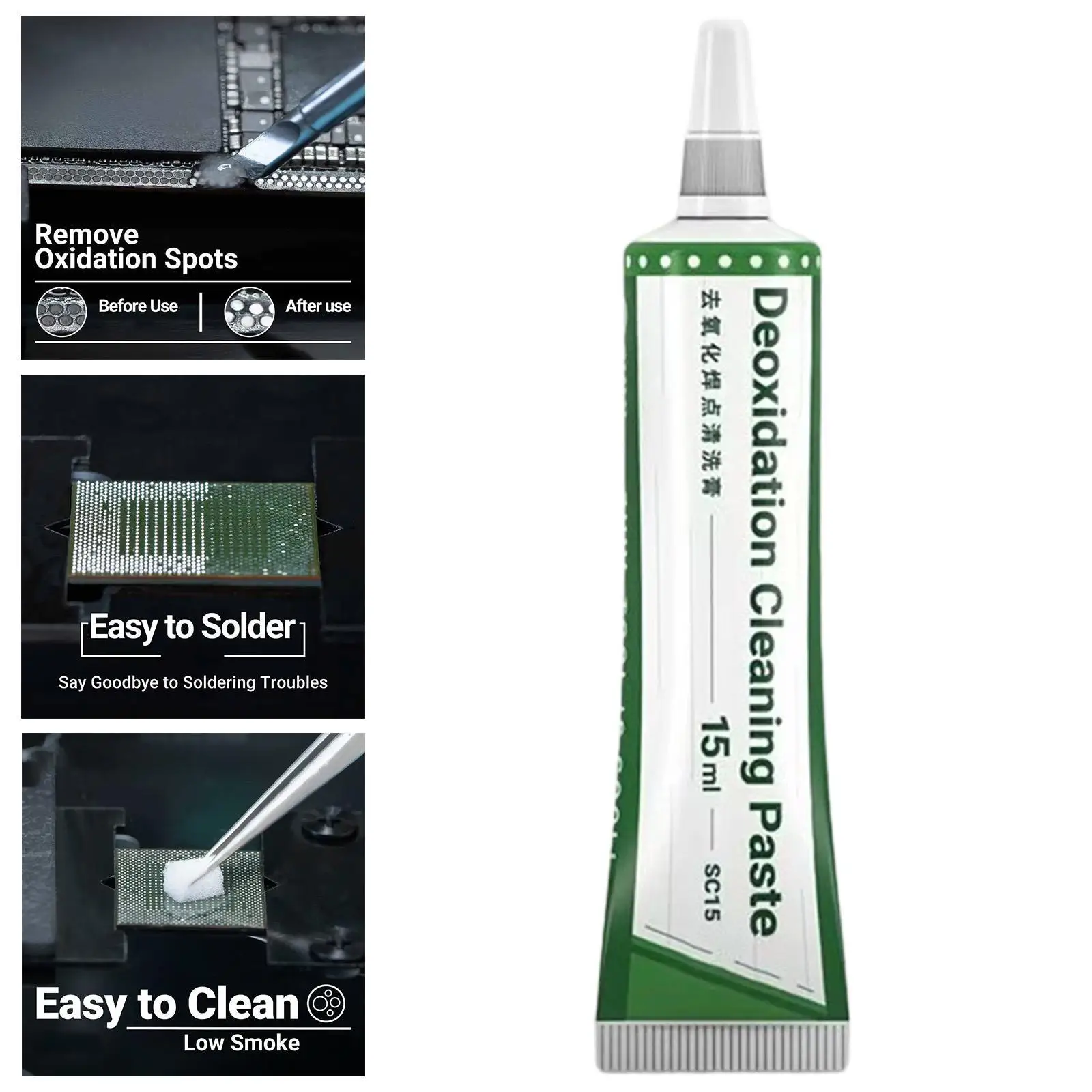 

Solder Flux Paste 15ml Deoxidation Cleaning Paste for Computer Motherboards