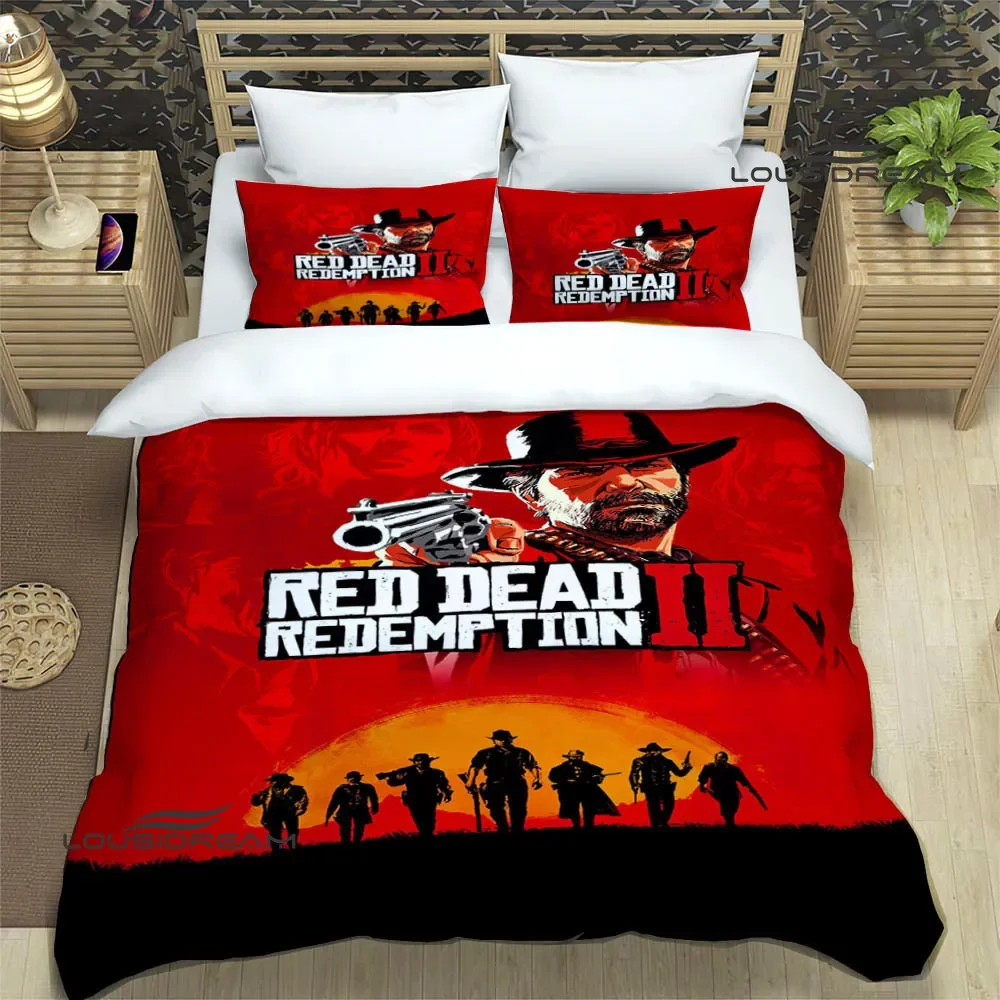 Red Dead Redemption 2 print Bedding Sets exquisite supplies set duvet cover bed comforter set bedding set luxury birthday gift