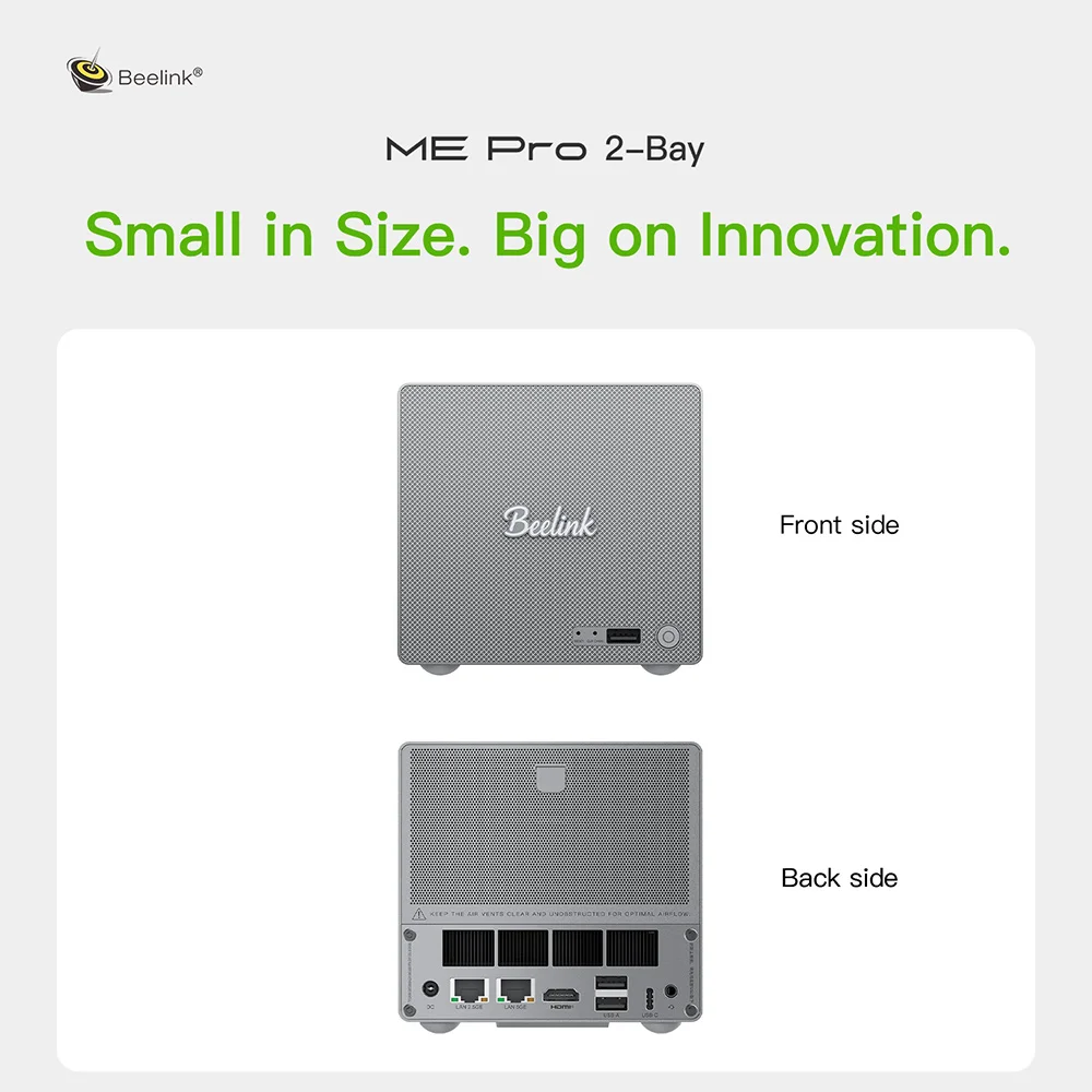 Beelink ME Mini-N150 N95 ME Pro N150 NAS Mini Pc Intel Twin Lake N150 LPDDR5 4800MHz SSD WiFi6 4K Dual 2.5 Lan Mini PC Computer