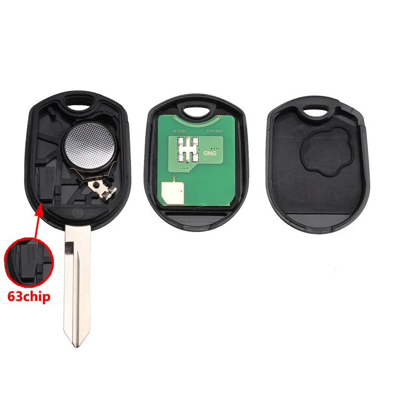 KEYYOU 3 Buttons Remote Key For Ford F150 250 350 2004 2005 2006 2007-2010 Fob 315mhz With 4D63 Chip CWTWB1U793 Keyless Car Key