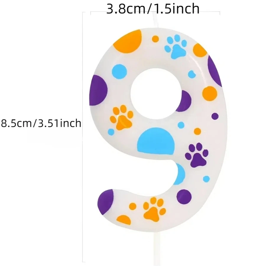 Décorations de gâteau sur le thème de la patte de chien bleue, ci-après les, fournitures de fête d\'anniversaire d\'empreinte de patte numéro 2, 2.76