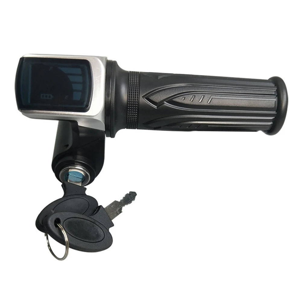 

E-Bike Throttle Grip Electric Scooter Throttle Handlebar Wirh Keys Buttom Start Accelerator Switch