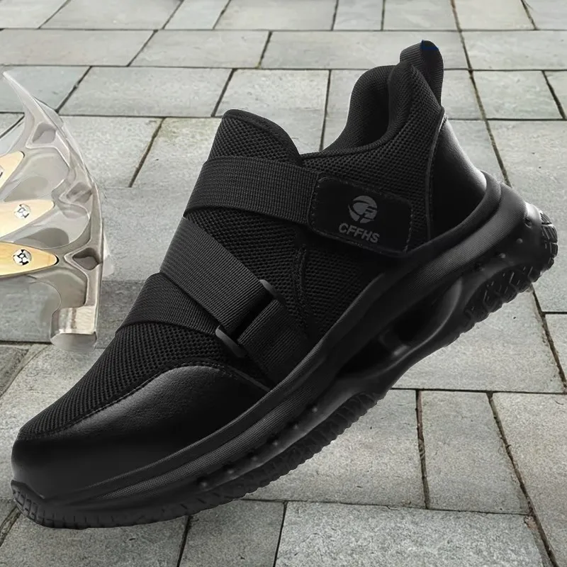 أحذية أمان رجالية أحذية صيفية لحماية العمل قابلة للتنفس ومضادة للتحطيم والثقب أحذية أمان مريحة من الفولاذ مع مقدمة حديدية