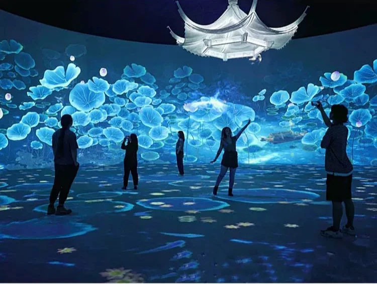 Holographic 3D Ground Projection 5D Interactive Immersive Display for Banquet Wedding Hall Indoor Outdoor