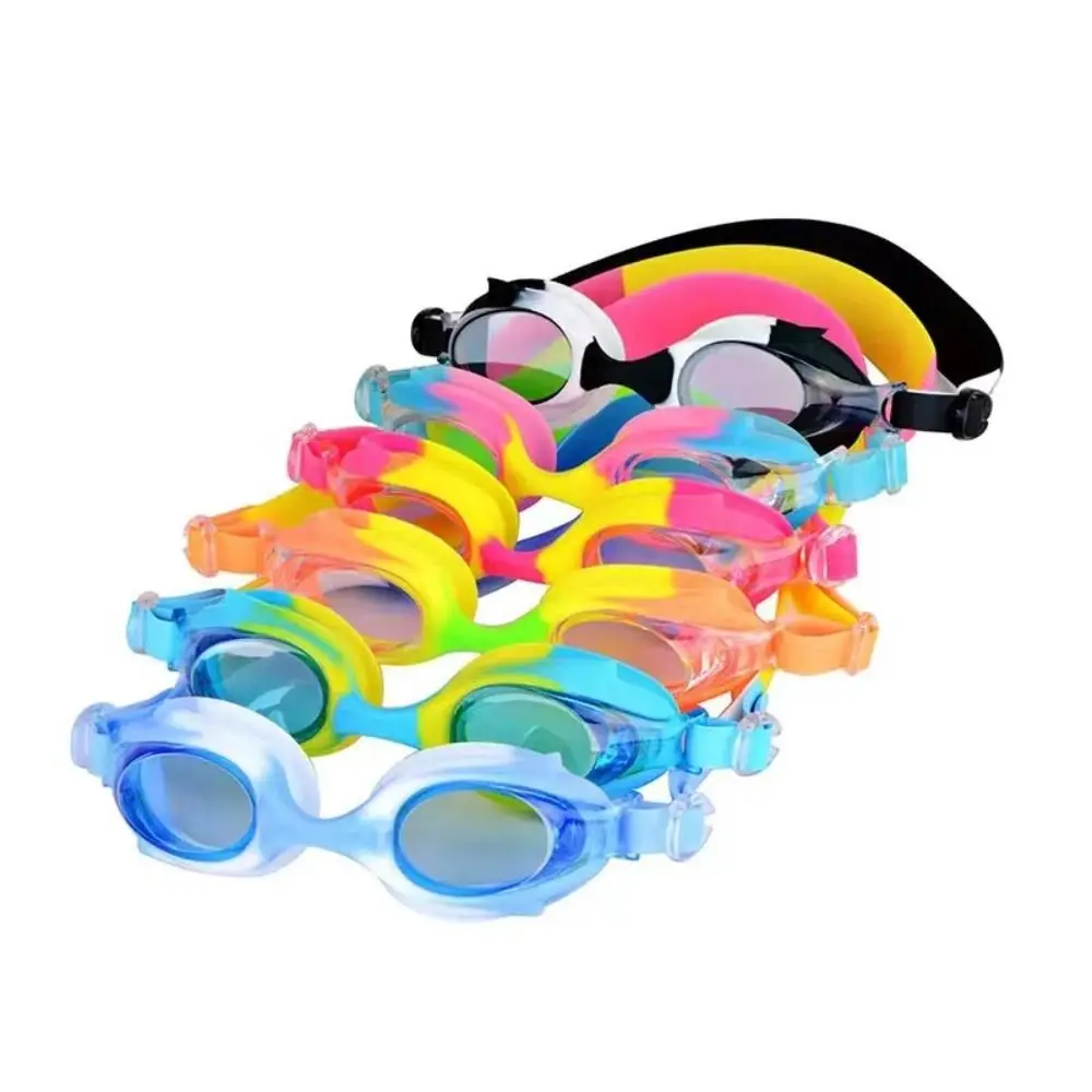 Lunettes de plongée colorées en silicone pour enfants, anti-UV, anti-buée, lunettes de piscine, lunettes de natation pour enfants