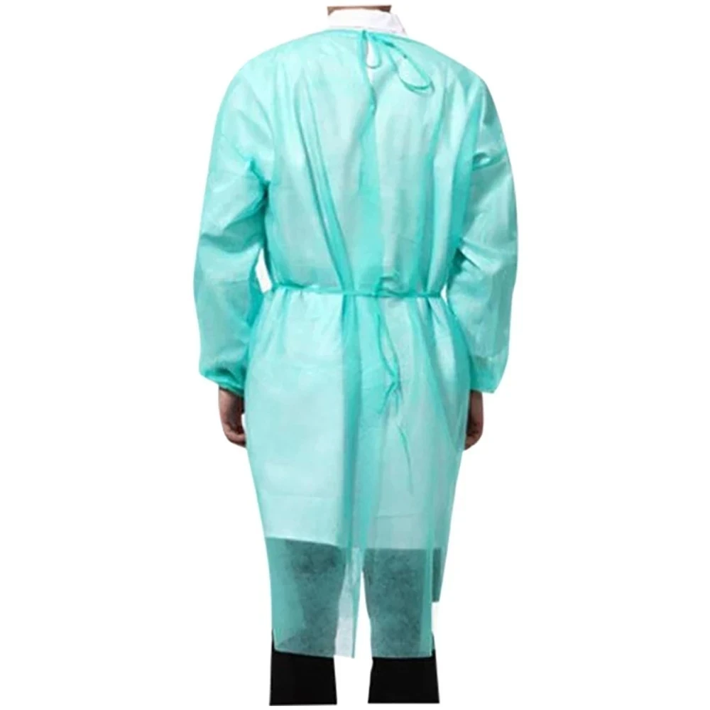 10/100 unisex disposable protective isolation suits, anti-spitting, water-proof, oil-proof nursing suits, anti-fog nursing suits