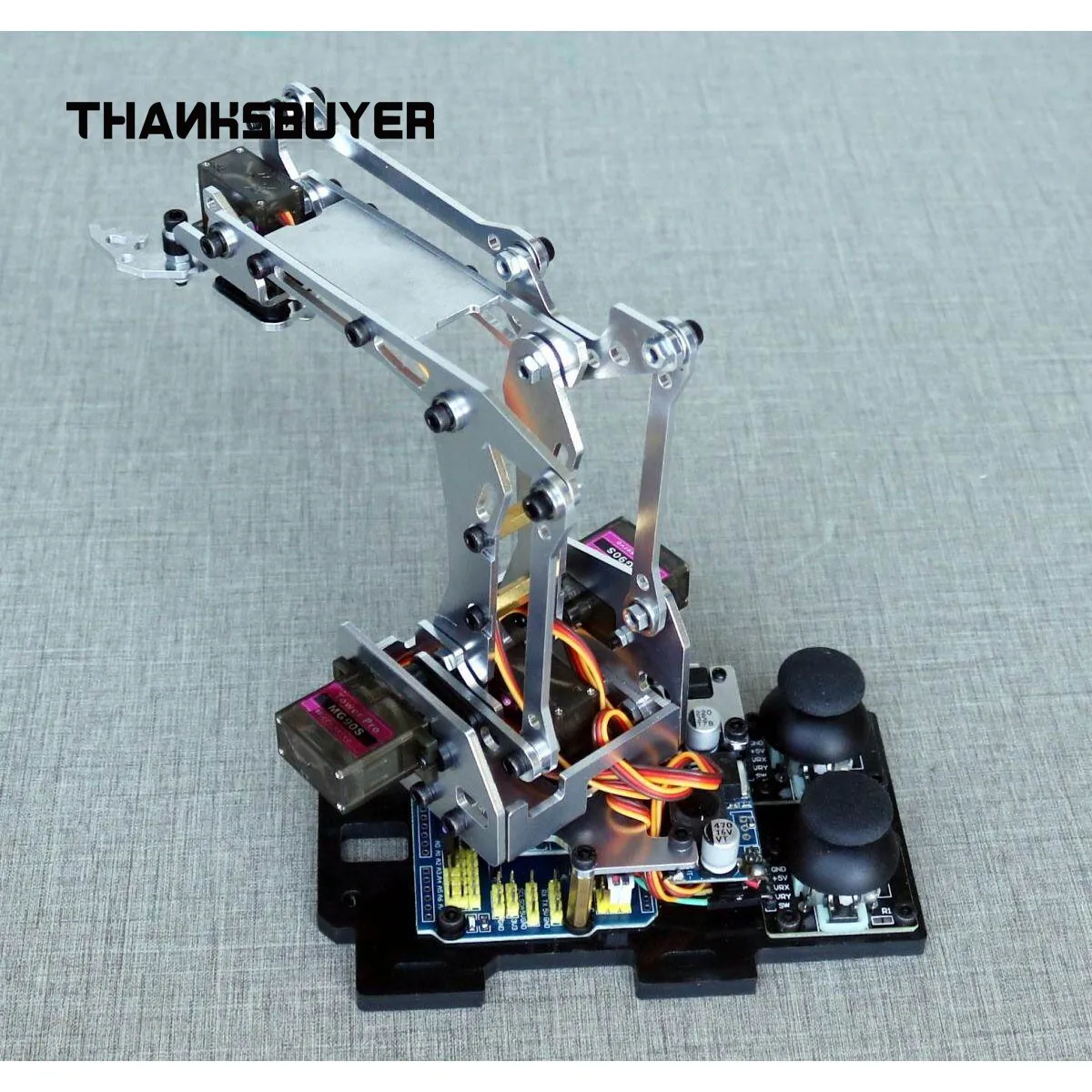 Thanksbuyer E‑Robot Aluminum Alloy Bracket for MG90S Servo DIY Robotic Arm Mechanical Manipulator Nano Robot Driving Accessory