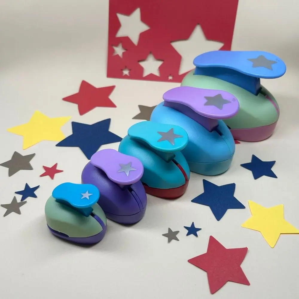 Safe 8-75mm Hole Puncher DIY Scrapbook Heart/Star Shaped Hole Paper Cutter Cards Making Handmade Paper Cutting Machine Students