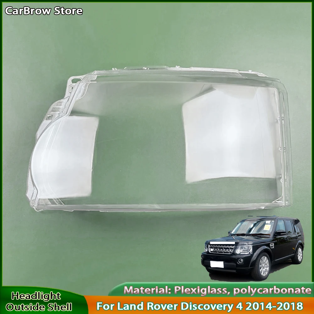 

Front Headlight Cover For Land Rover Discovery 4 2014 2015 2016 2017 2018 Transparent Lampshade Lamp Shell Masks Plexiglass