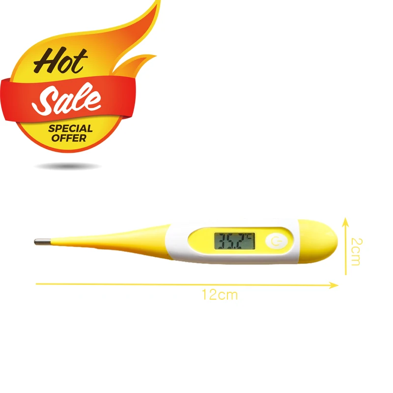 Soft Head Electronic Thermometer Children\'s Soft Head Oral Cavity Underarm Body Thermometer Fever Detector High Accurate 0.01C