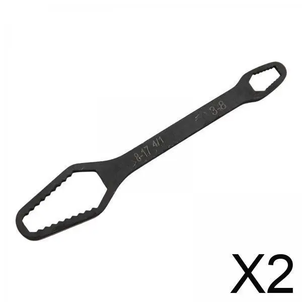 

2xUniversal Wrench Double Head Repair Tool for Outdoor Car Accessory 145mm