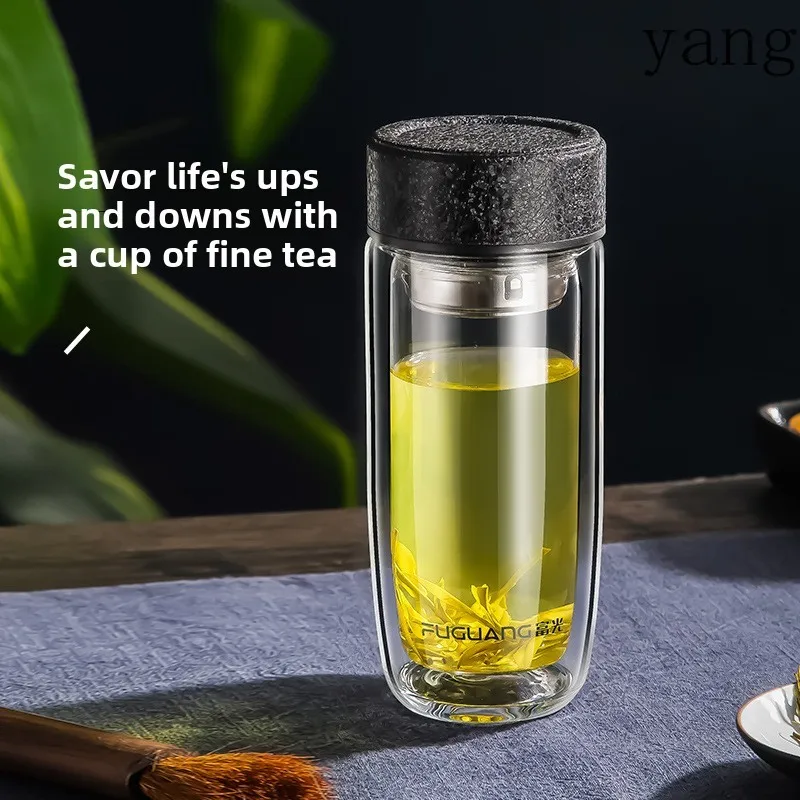 CX Double Glass Men's Portable Water Cup G2132 Home Car Office Cup 3