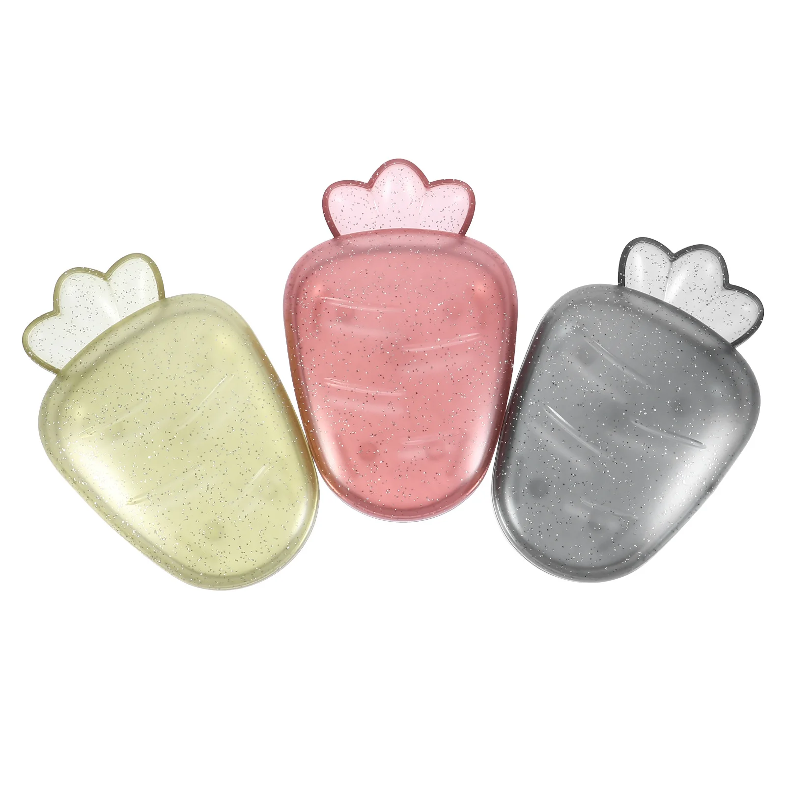 

3Pcs Practical Soap Tray Cartoon Boxes with Drain Removable Easy Clean Bathroom Decor Creative Cartoon Soap Dish