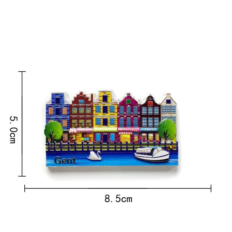 

Ghent, Belgium, iconic architecture tourist souvenir with a creative and high-end feel3d3D Refrigerator Magnet