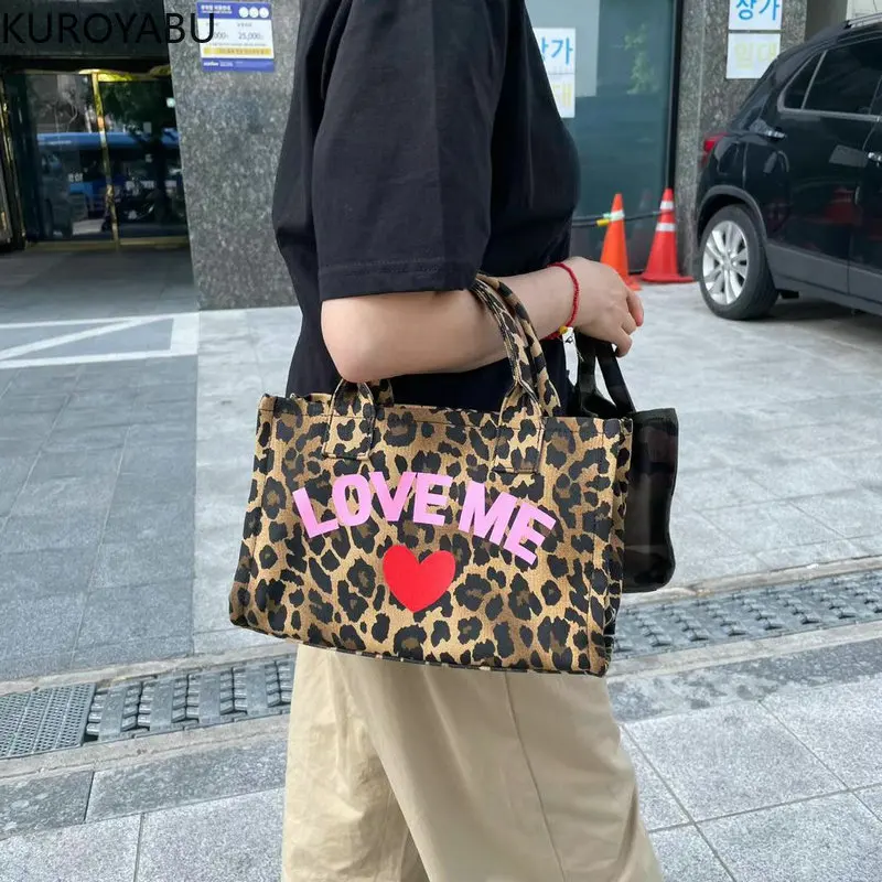 Crossbody Bags for Women Fashion Korean Top-Handle Letter Print Casual Large Capacity Versatile Vintage Purses and Handbags