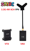 3.3GHz 4W VTX VRX FPV kit 8CH 4000mW Transmitter Receiver for Long Range Racing Drone  RC Parts Spot Shipping