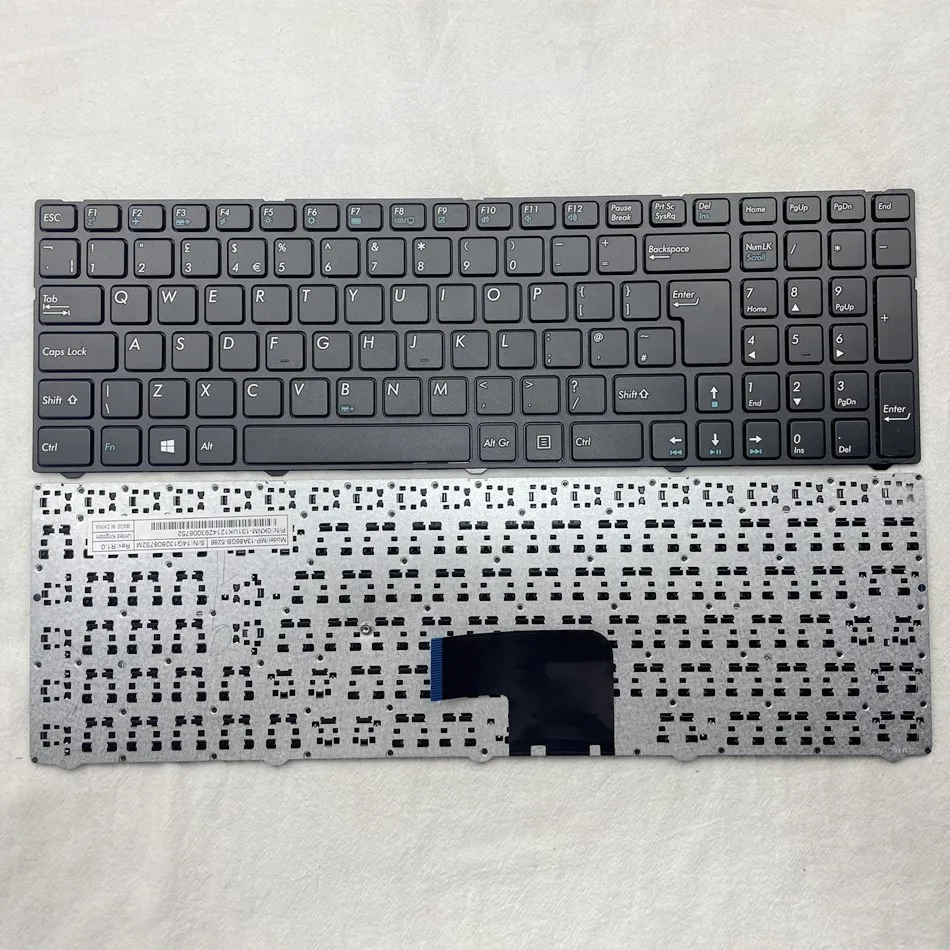 

UK Keyboard for DNS Pegatron C15 C15A C15E C17A C15B 0KN0-CN4RU12 MP-13A83SU-5283 0803498 KLAVYE PG-C1 with frame UK Layout
