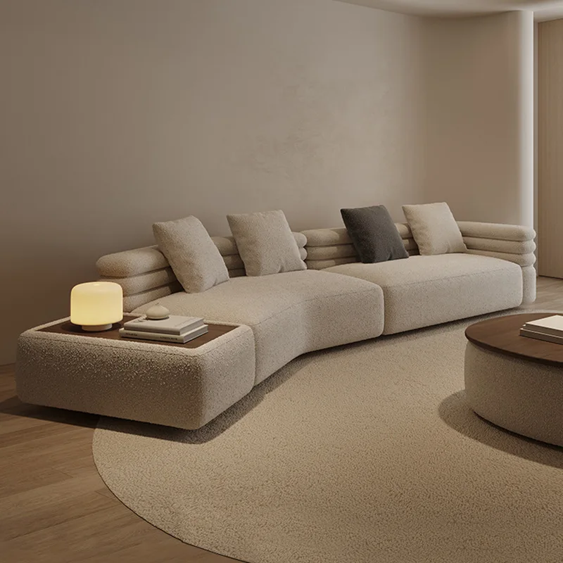 # Lamb Wool Fabric Designer Large Side Table Internet Celebrity Living Room