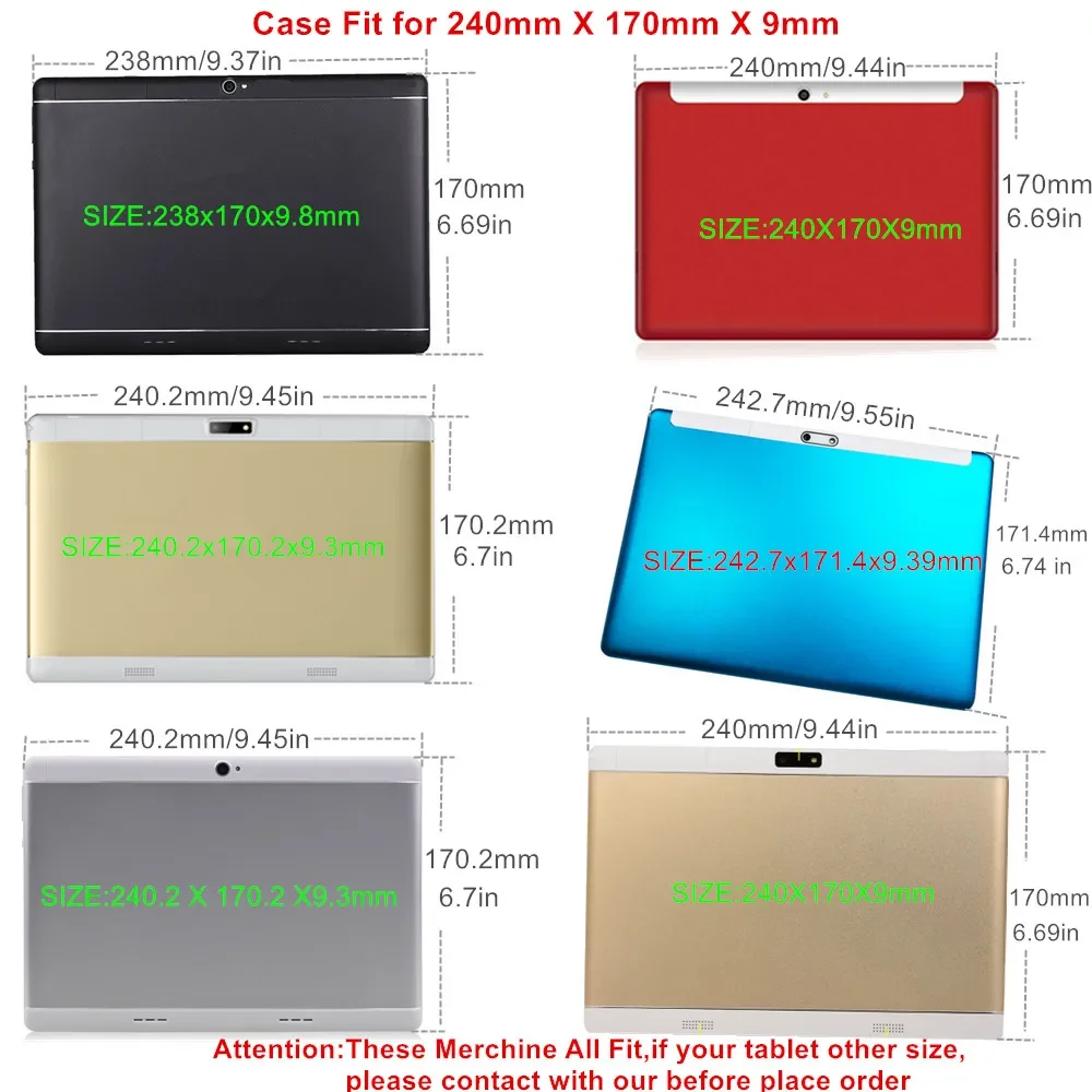 Funda Tablet 10.1 Uniwersalne etui z miękkiego silikonu na tablet z systemem Android 10 10,1 cala Miękkie, wstrząsoodporne etui L 9,44 cala W 6,69 cala — zdjęcie 7