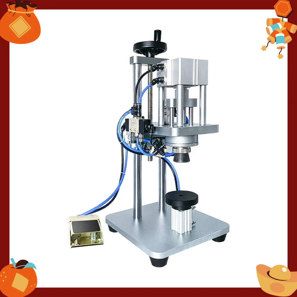 

Desktop aluminum cap rolling machine Spot supply Pneumatic perfume bottle sealing machine Small