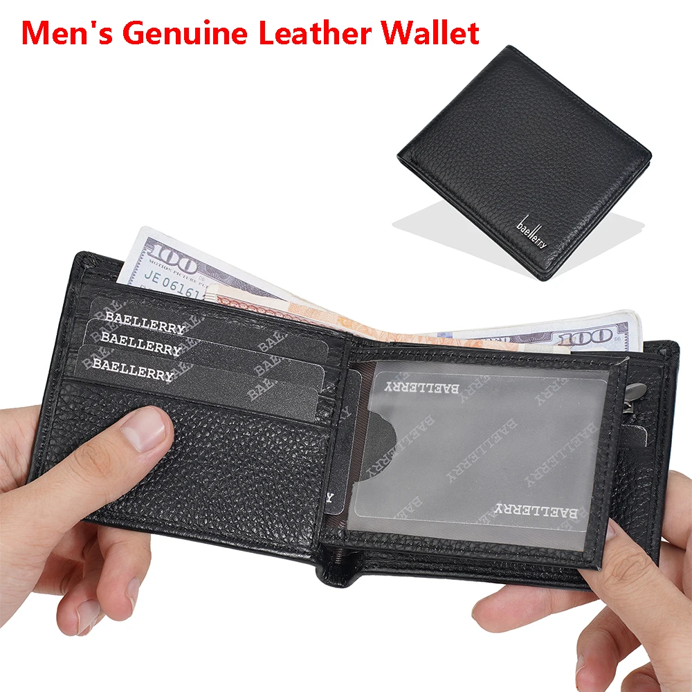 1 Stück Luxuriöse Herren-Geldbörse aus Erstklassigem Rindsleder, 8 Kartenfächer und 3 Geldscheinfächer, mit Münzfach, Leichtes Design, Perfektes Männergeschenk