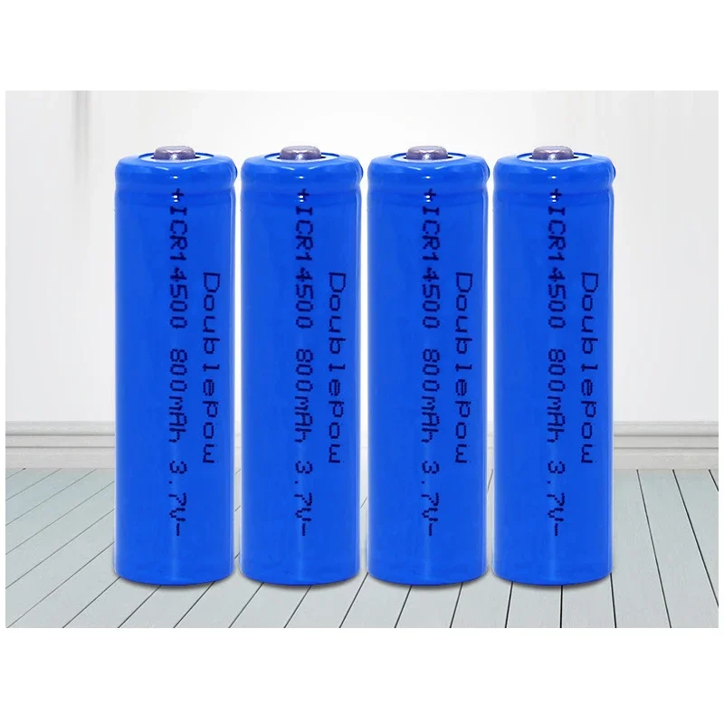 Adequate Capacity 14500 800mAh 3.7V Li-ion Rechargeable Batteries AA Battery Lithium Cell for Led Flashlight Headlamps Torch