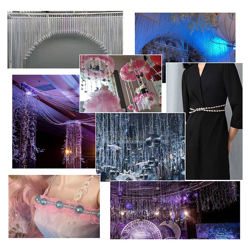 2026 Weihnachtsdekoration Perlenschnur Klare Farbige Runde Diamantförmige Perlenschnur für Erntedankfest Halloween Geburtstag – Detail 15