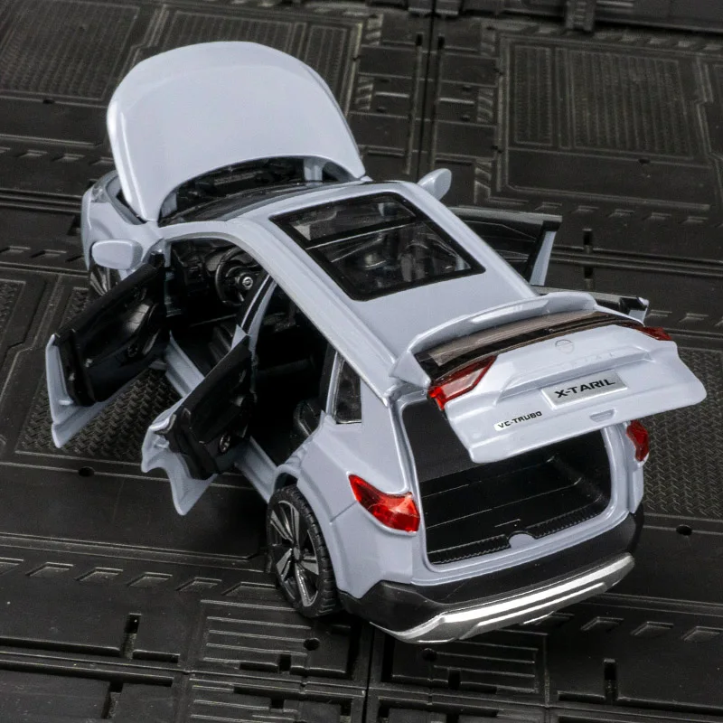 1:32 Nissan X-TRAIL SUV Alloy Car Model Diecast Metal Toy Off-road Vehicles Model Sound and Light Simulation Kids Birthday Gifts