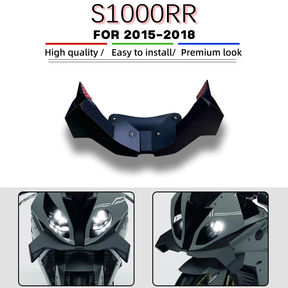 

For BMW S1000RR 2015 2016-2018 Motorcycle Beak Winglet Downforce Naked Frontal Spoilers Front Spoiler Lower Spoiler Lower Lip