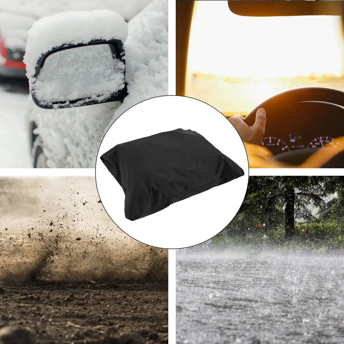 Grass Machine Outdoor Cover Black 210x120x115cm Waterproof Dustproof Rainproof Uv Protector for All-Vehicle Outdoor Use
