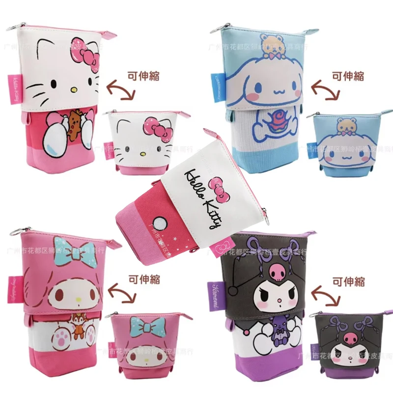 

Portable Sanrios Storage Bag Cartoon Anime Figure Cute New Kawaii Cartoon Telescopic Pencil Case Hello Kittys Stationery Box