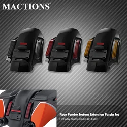 Motorcycle CVO Style Rear Fender System Extension Fascia Set For Harley Touring Electra Glide Road King Ultra Limited 2014-Up