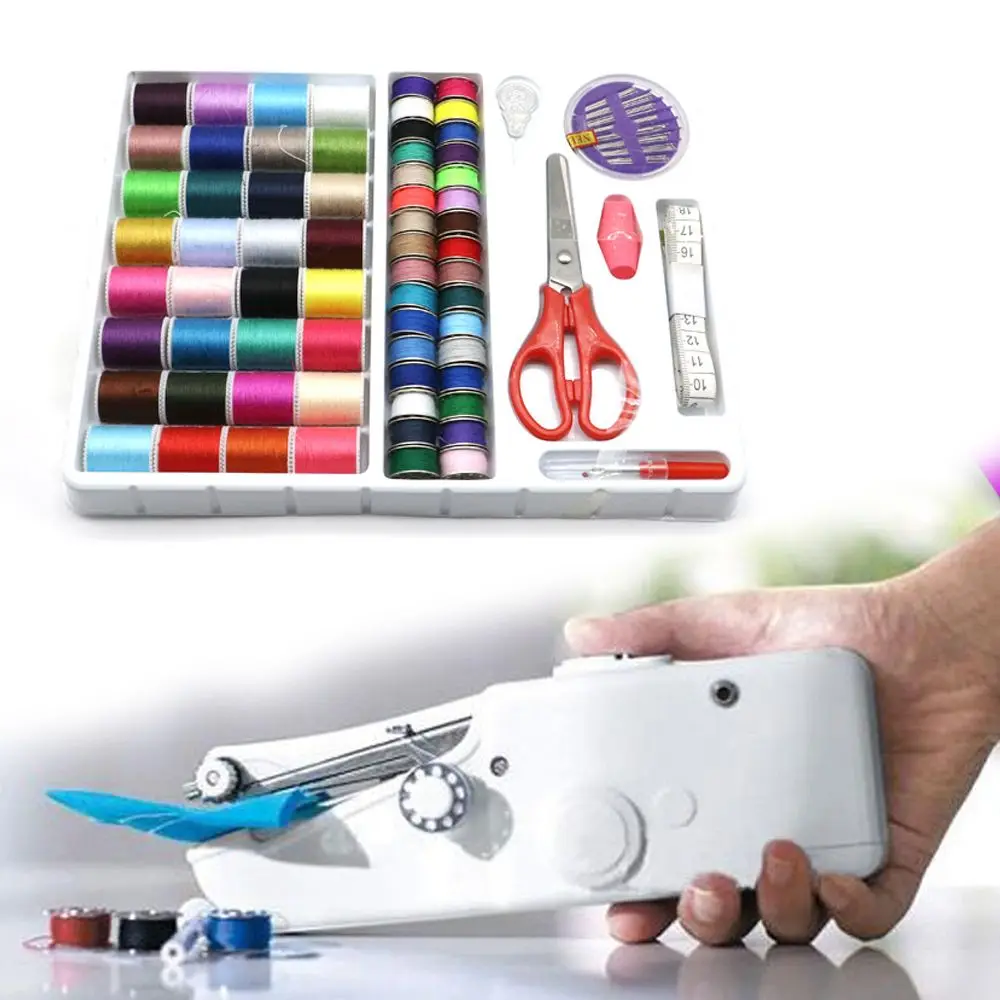 Locked Stitcher Smart Sundries Sewing Kit Hand-held Sewing Machine Electric Tailor Stitch Mini Portable
