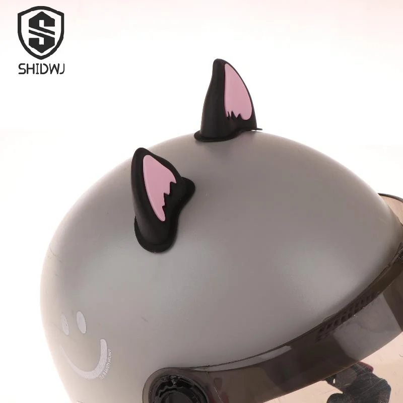 オートバイヘルメット猫耳装飾ヘルメット耳アクセサリースクーター自転車バイクスケートボードサイクリング粘着
