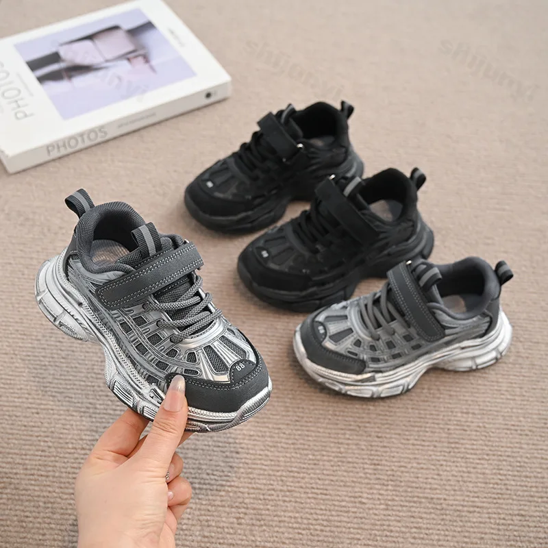 

Children Outdoor Casual Sports Shoes 2025 Autumn Comfortable Anti Slip Boys Fashion Breathable Running Shoes Toddler Sneakers