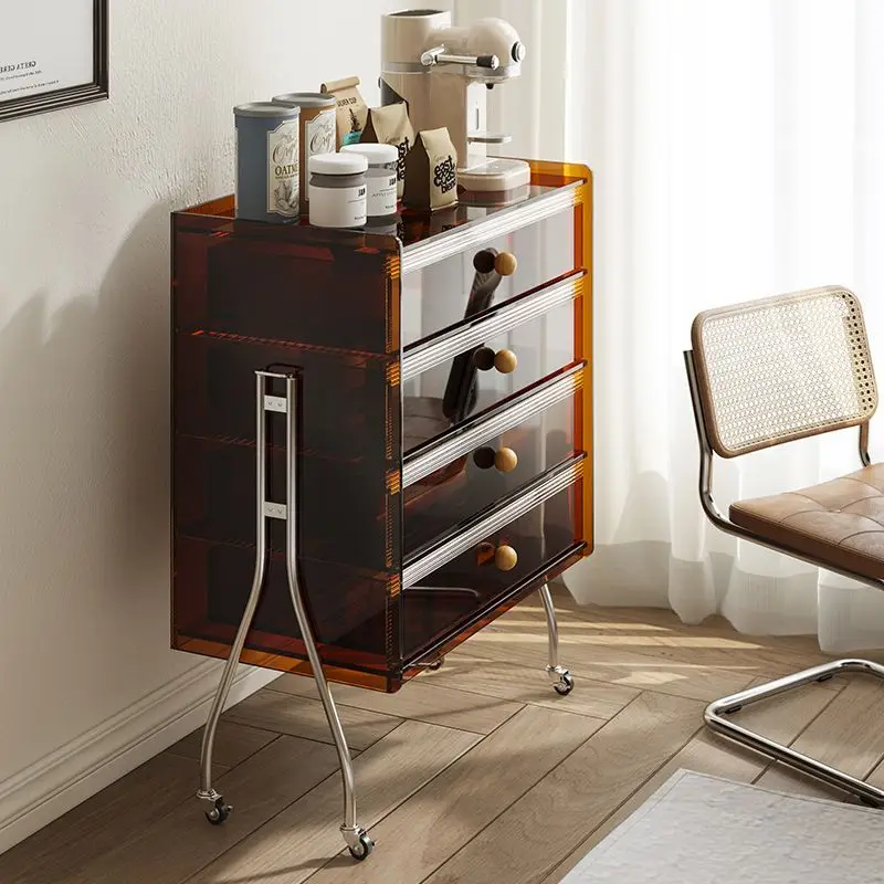 

Retro small apartment bedroom storage drawer cabinet bedside cabinet living room