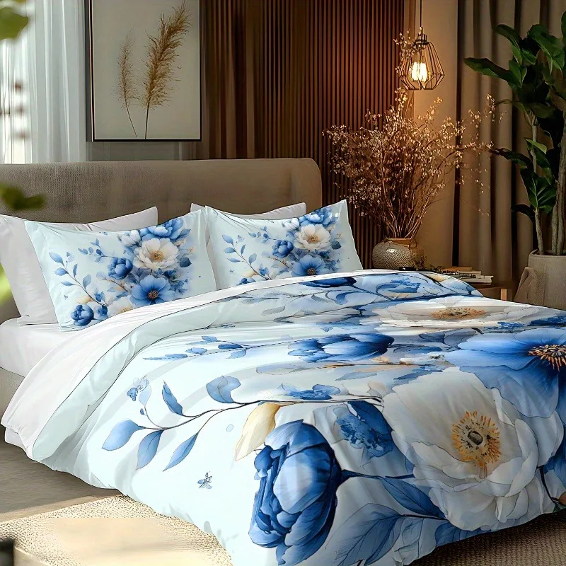 Princess Floral Bedding Set Duvet Cover Set Quilt Cover With Pillowcase For Bedroom Decor Birthday Gift Halloween Christmas Gift
